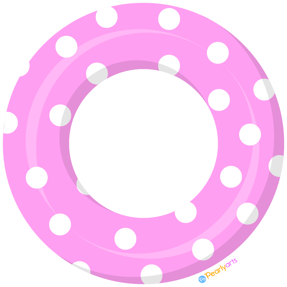 FREE Pink Pool Float Clipart WM | Pearly Arts