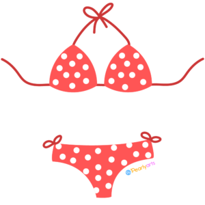 FREE Red Bikini Clipart WM | Pearly Arts