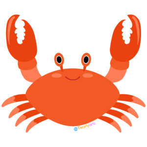 FREE Red Crab Clipart WM | Pearly Arts