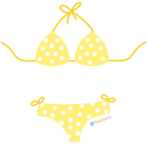 FREE Yellow Bikini Clipart WM | Pearly Arts