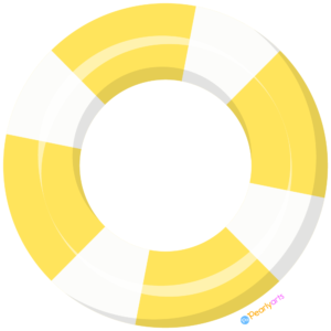 FREE Yellow Pool Float Clipart WM | Pearly Arts