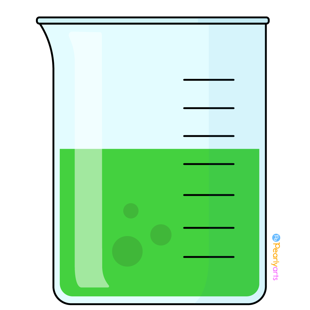 FREE Beaker Clipart with outline WM | Pearly Arts