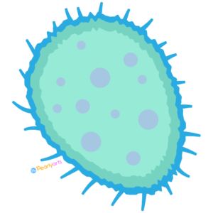 FREE Blue Bacteria Clipart WM | Pearly Arts