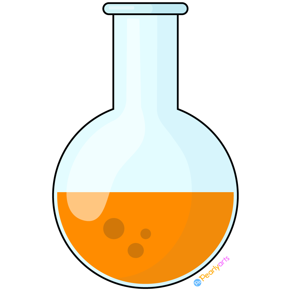 FREE Florence Flask Clipart with outline WM | Pearly Arts