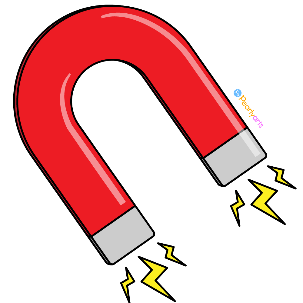 FREE Magnet Clipart with outline WM | Pearly Arts