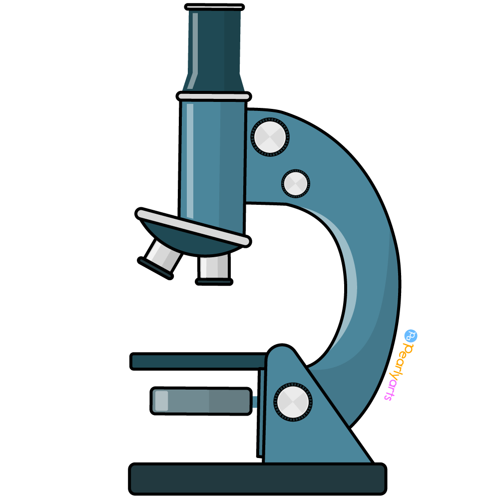 FREE Microscope Clipart with outline WM | Pearly Arts