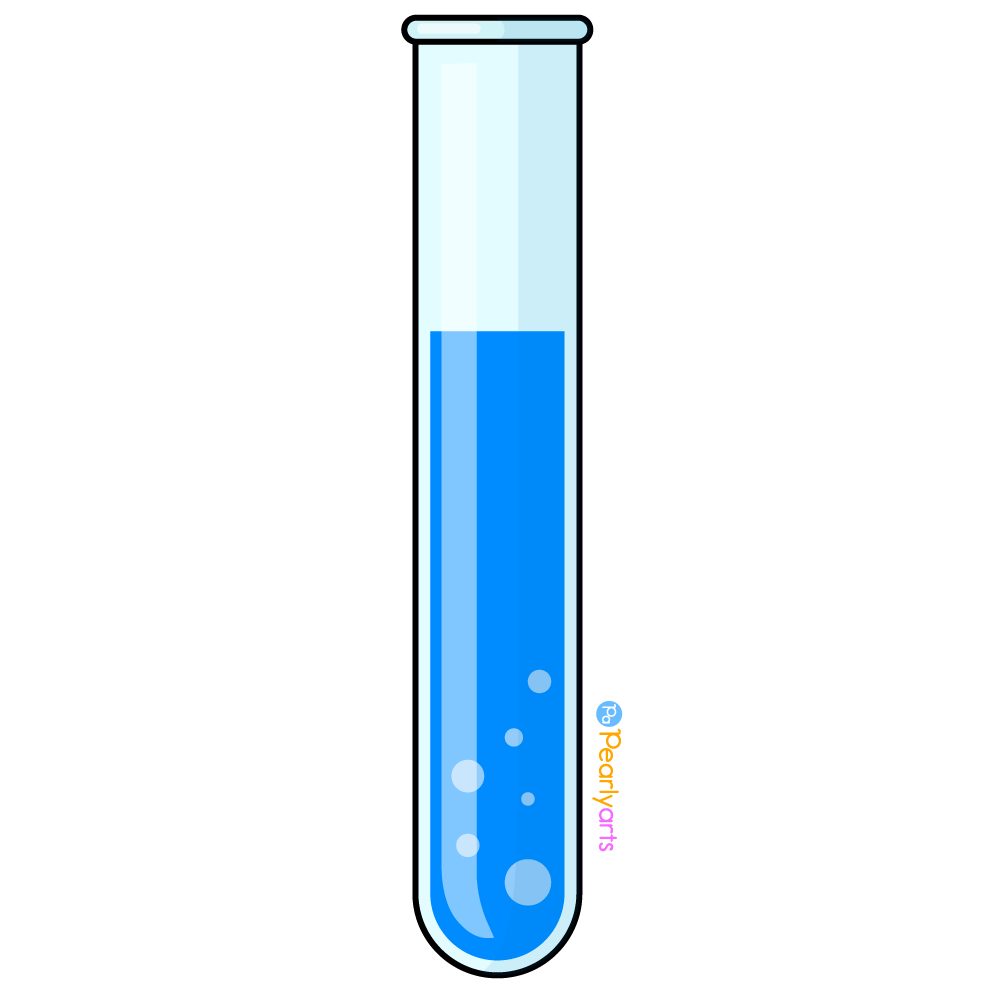 FREE Test Tube Clipart with outline WM | Pearly Arts