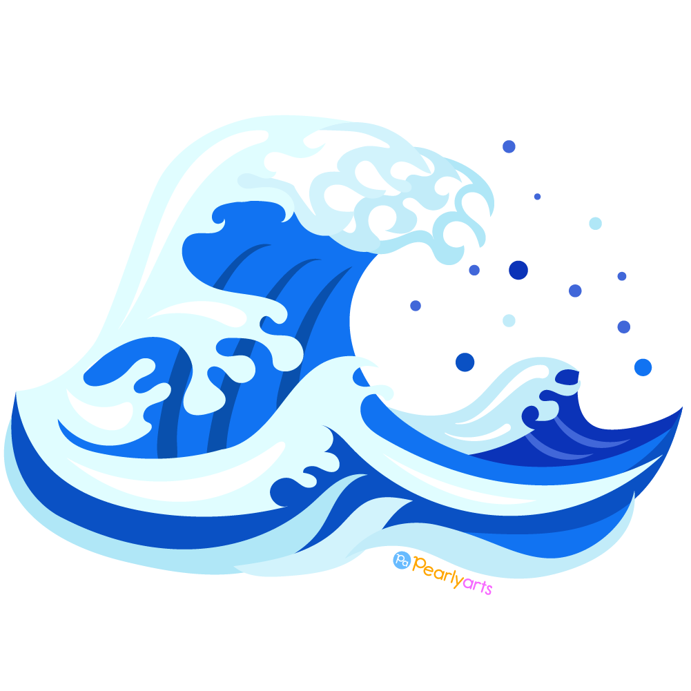FREE Wave Clipart WM | Pearly Arts