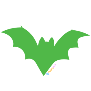 FREE Green Halloween Bat Clipart WM | Pearly Arts