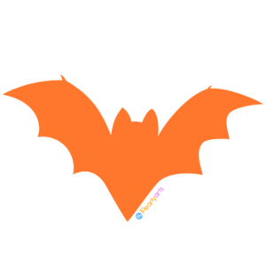 FREE Orange Halloween Bat Clipart WM | Pearly Arts