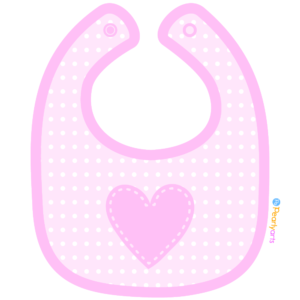 FREE Pink Baby Bib Clipart WM | Pearly Arts