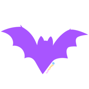 FREE Purple Halloween Bat Clipart WM | Pearly Arts