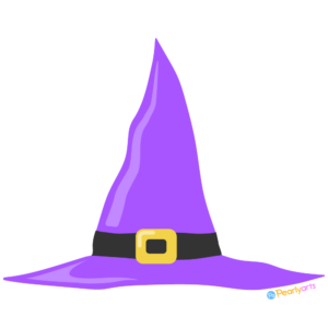 FREE Purple and Black Halloween Witch Hat Clipart WM | Pearly Arts
