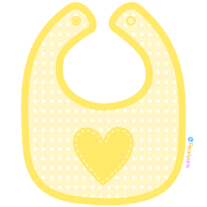 FREE Yellow Baby Bib Clipart WM | Pearly Arts