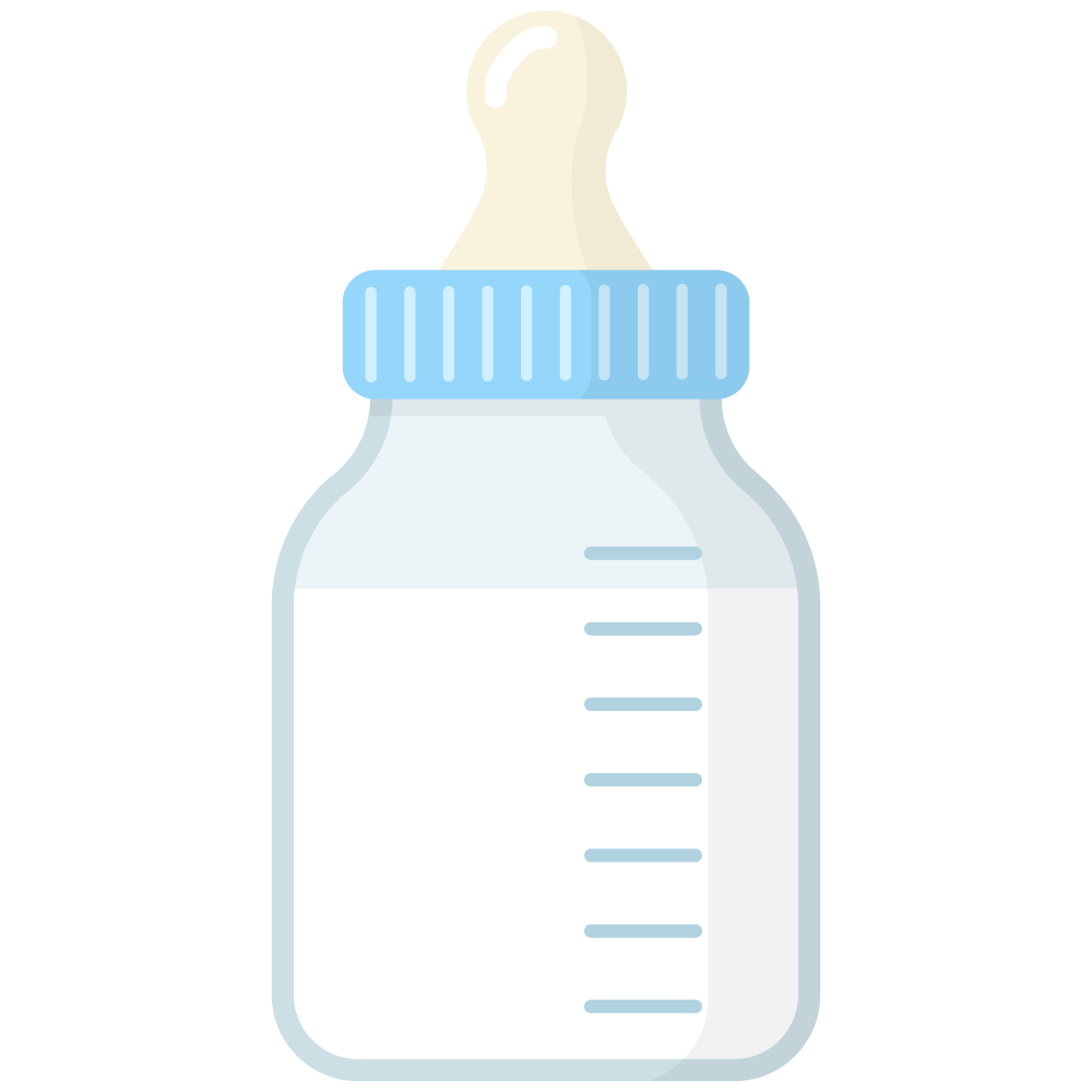 FREE Blue Baby Bottle Clipart WM | Pearly Arts