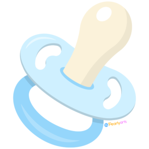FREE Blue Baby Pacifier Clipart WM | Pearly Arts