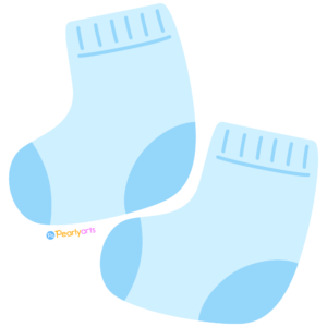FREE Blue Baby Socks Clipart WM | Pearly Arts