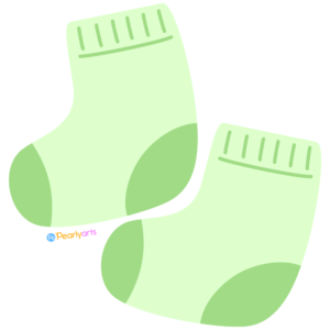 FREE Green Baby Socks Clipart WM | Pearly Arts