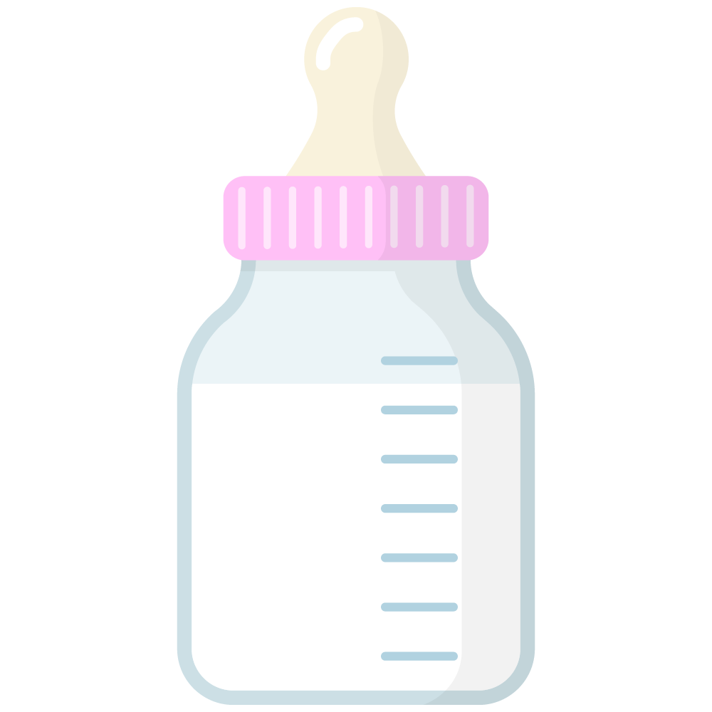 FREE Pink Baby Bottle Clipart WM | Pearly Arts