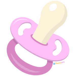 FREE Pink Baby Pacifier Clipart WM | Pearly Arts