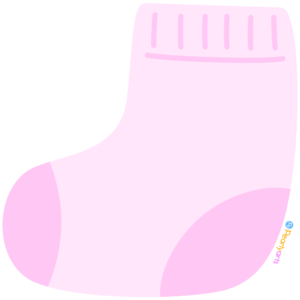 FREE Pink Baby Sock Clipart WM | Pearly Arts