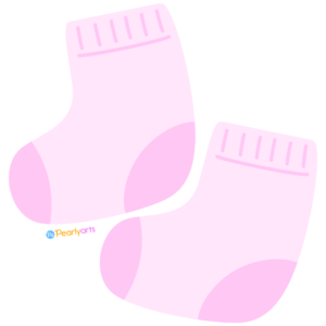 FREE Pink Baby Socks Clipart WM | Pearly Arts