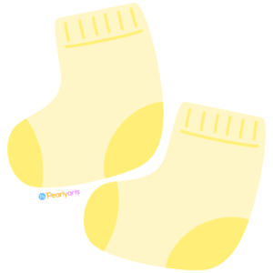 FREE Yellow Baby Socks Clipart WM | Pearly Arts