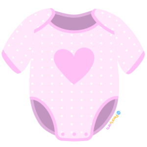 Pink Baby Onesie Clipart WM | Pearly Arts