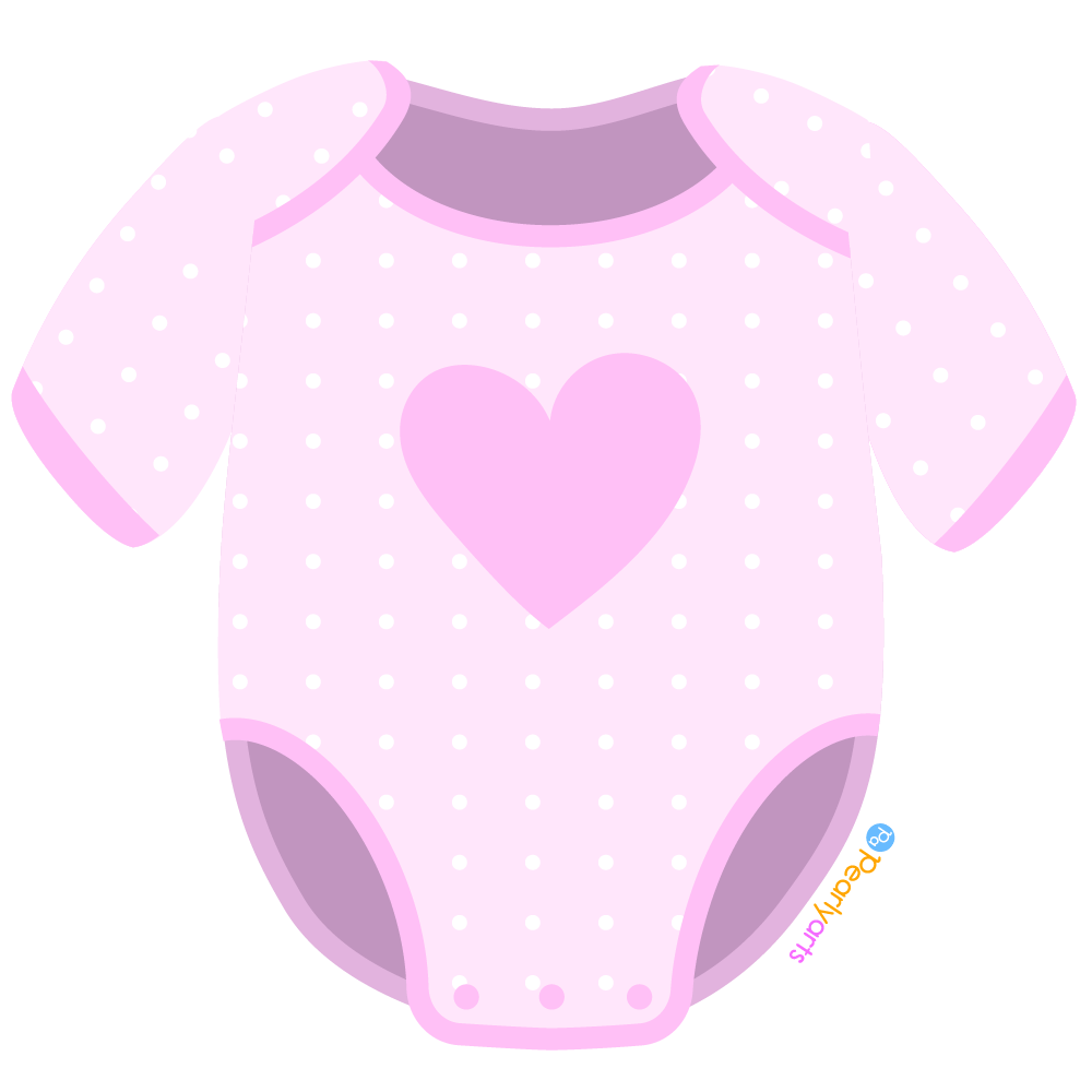 Pink Baby Onesie Clipart WM | Pearly Arts