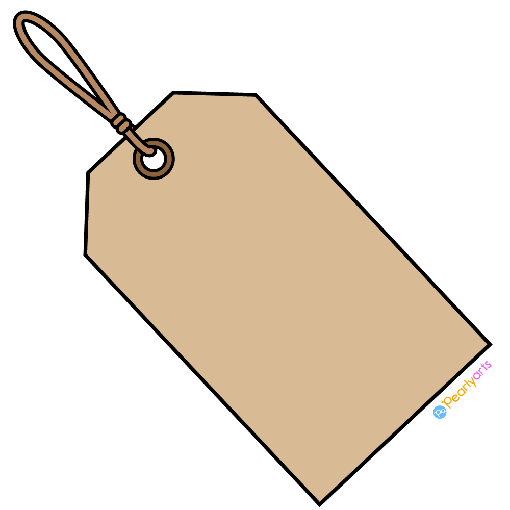 FREE Brown Tag Clipart WM | Pearly Arts