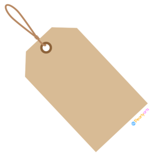 FREE Brown Tag Clipart with outline WM | Pearly Arts