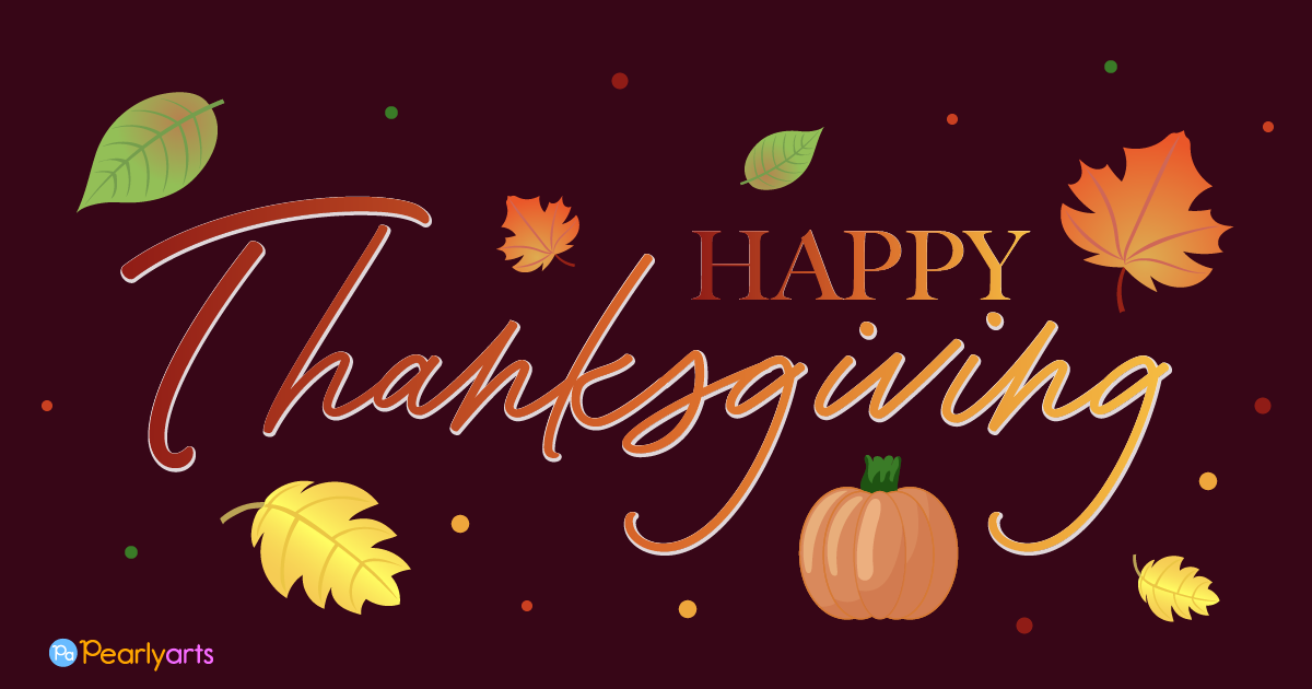 FREE Happy Thanksgiving Clipart WM | Pearly Arts