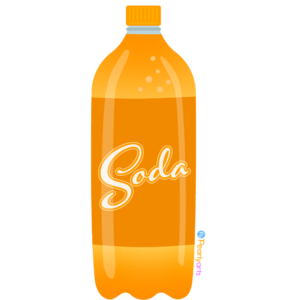 FREE Orange Soda Bottle Clipart WM | Pearly Arts