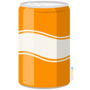 FREE Orange Soda Can Clipart WM | Pearly Arts (FREE Clipart for Everyone!)
