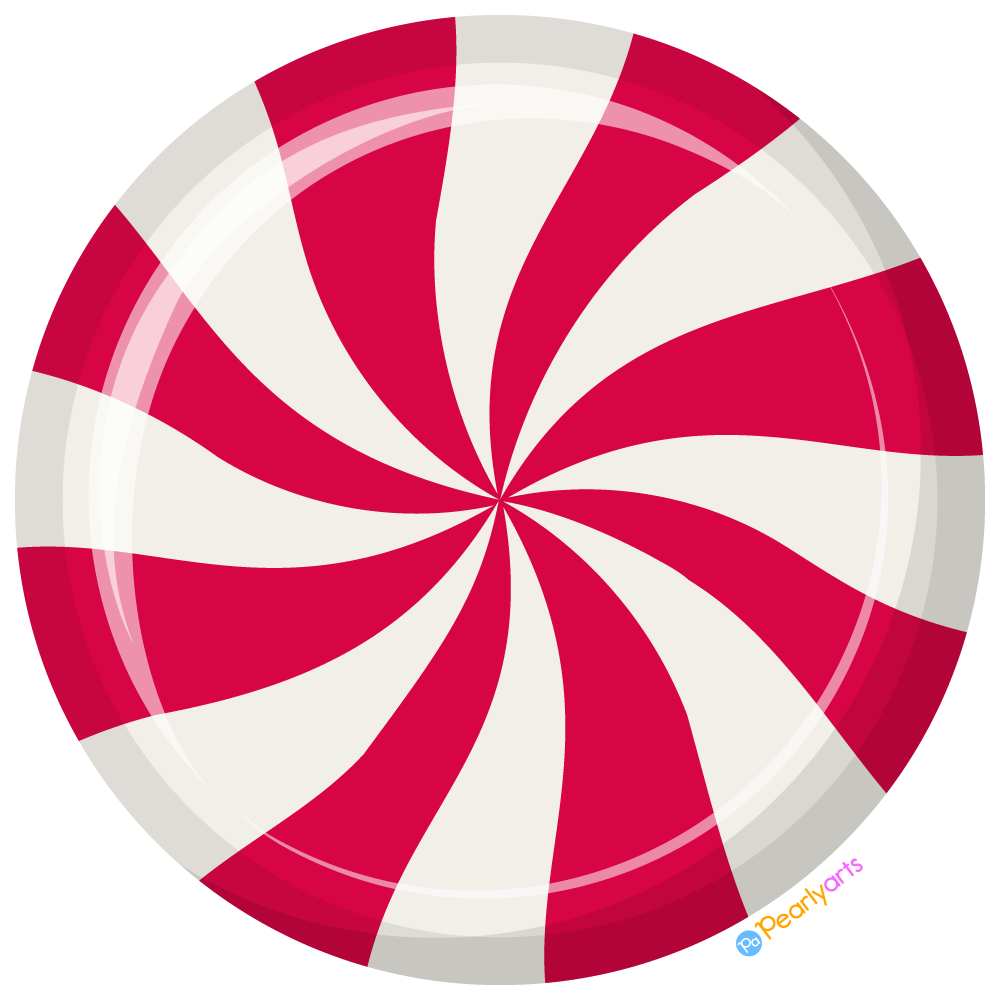 FREE Red Peppermint Candy Clipart WM | Pearly Arts
