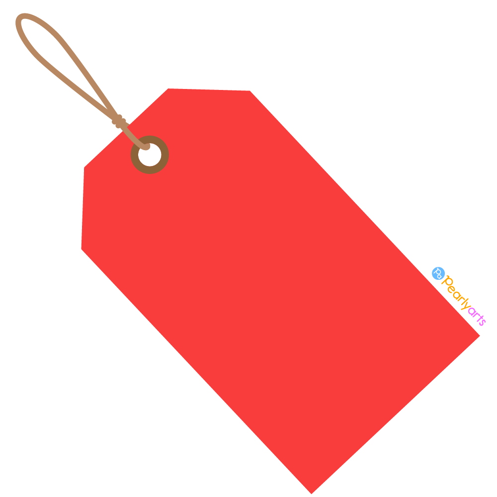 FREE Red Tag Clipart WM | Pearly Arts