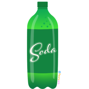 SFREE Green Soda Bottle Clipart WM | Pearly Arts