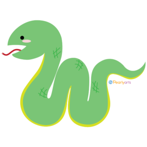 FREE Cute Snake Clipart WM | Pearly Arts