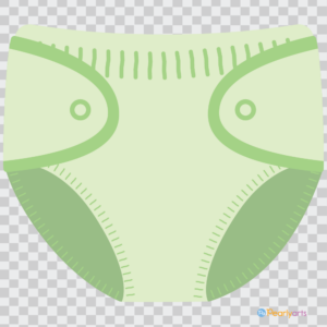 FREE Green Baby Diaper Clipart WM | Pearly Arts