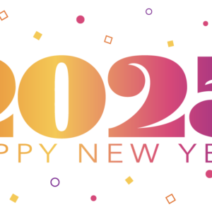 FREE Happy New Year 2025 Clipart with White background WM | Pearly Arts