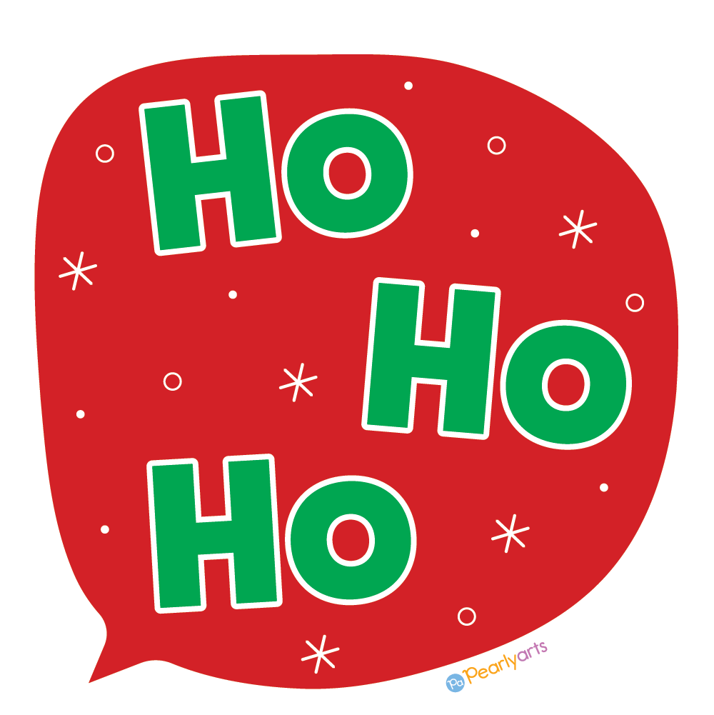 FREE Ho Ho Ho Christmas Clipart Left WM | Pearly Arts