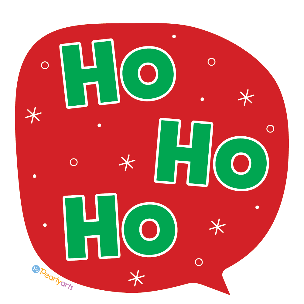FREE Ho Ho Ho Christmas Clipart Right WM | Pearly Arts