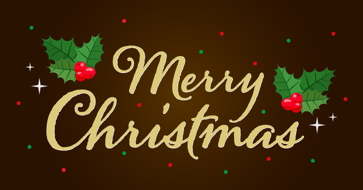 FREE Merry Christmas Clipart with Background | Pearly Arts