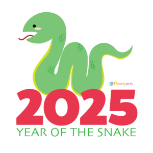 FREE Year of the Snake 2025 Clipart WM | Pearly Arts