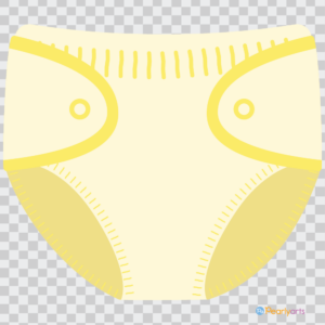 FREE Yellow Baby Diaper Clipart WM | Pearly Arts