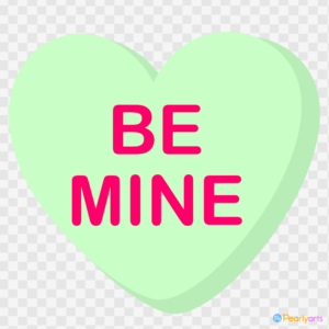 Conversation Heart Be Mine Clipart WM | Pearly Arts