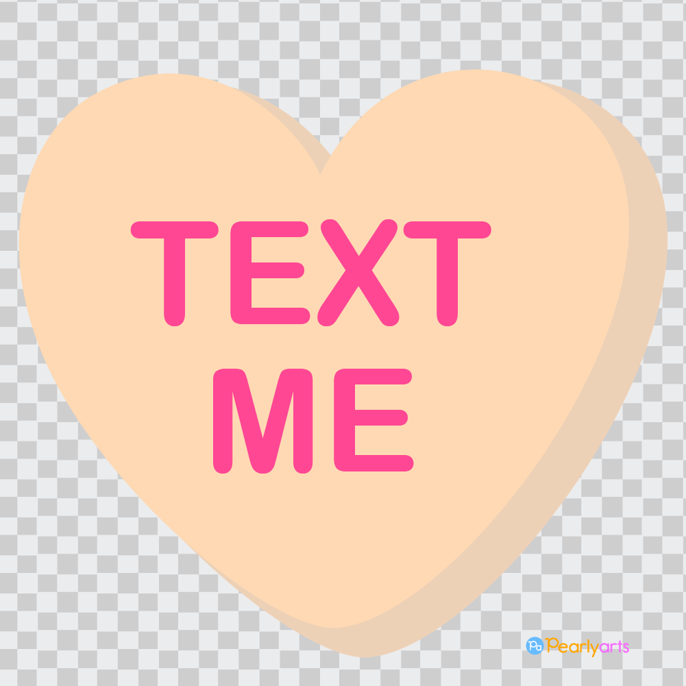 Conversation Hearts Text me Clipart WM | Pearly Arts