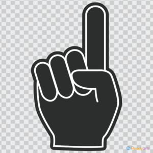 FREE Black Foam Finger Clipart WM | Pearly Arts
