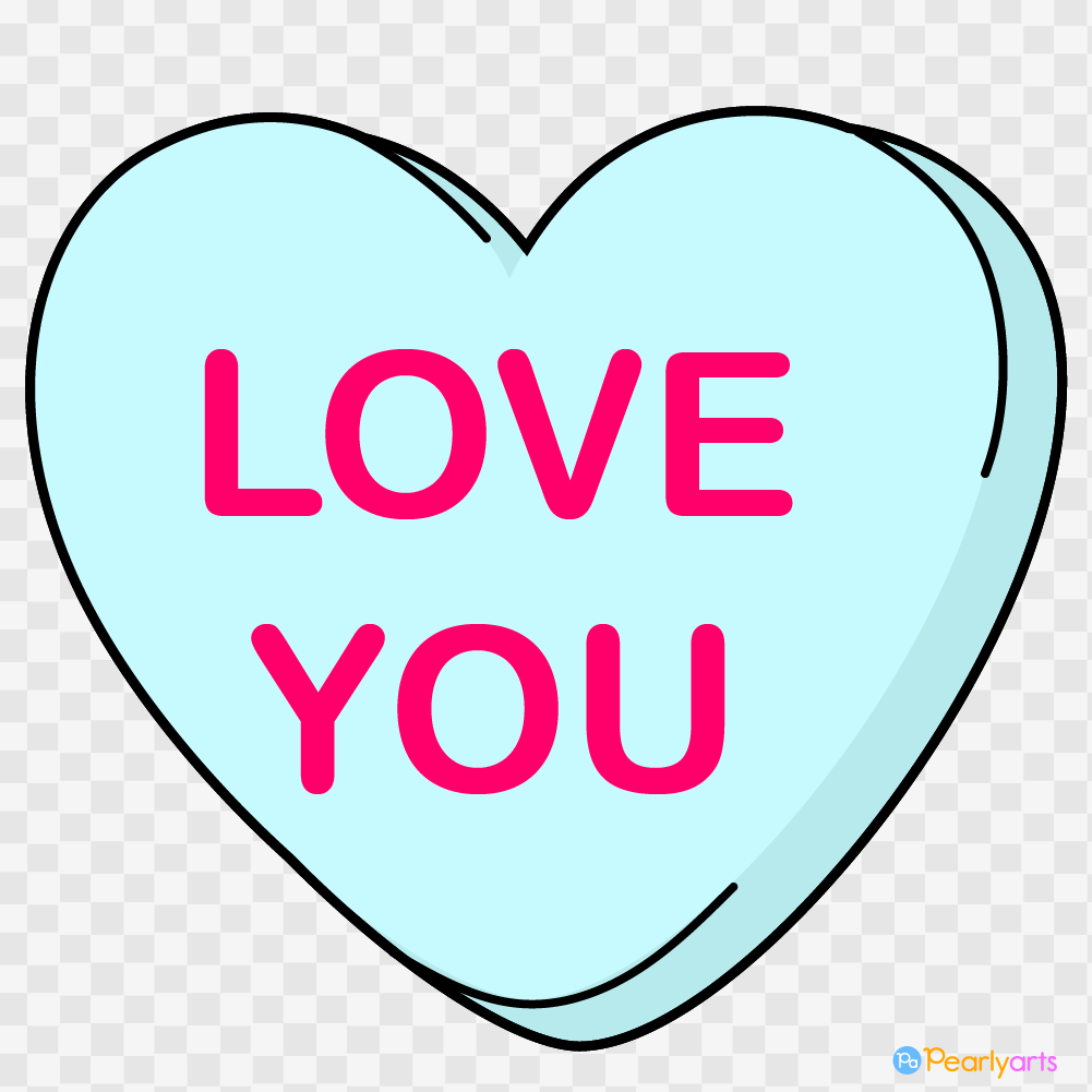 Conversation Hearts Love You Clipart - Image 2