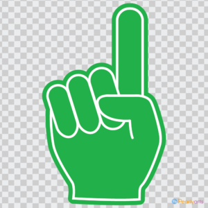 FREE Green Foam Finger Clipart WM | Pearly Arts